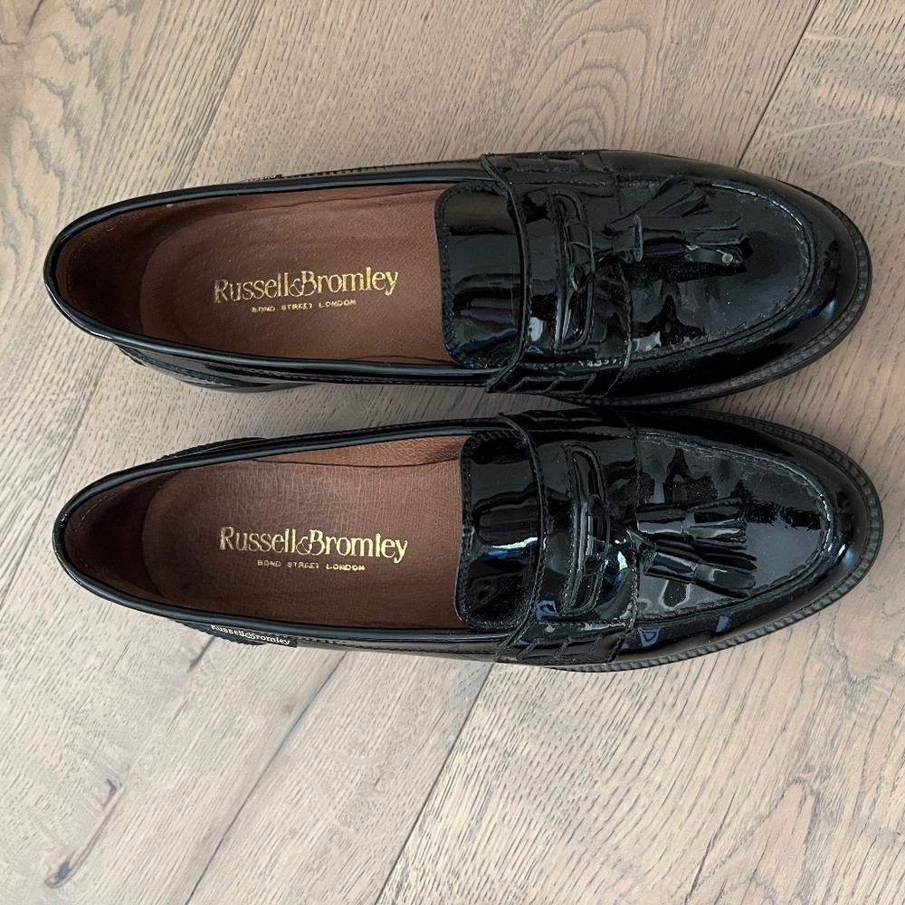 Russell & Bromley Patent Leather Oxfords